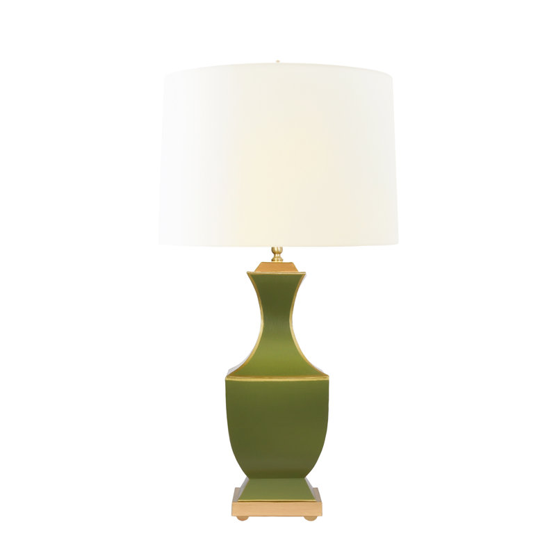 Gina Table Lamp, Olive/Gold