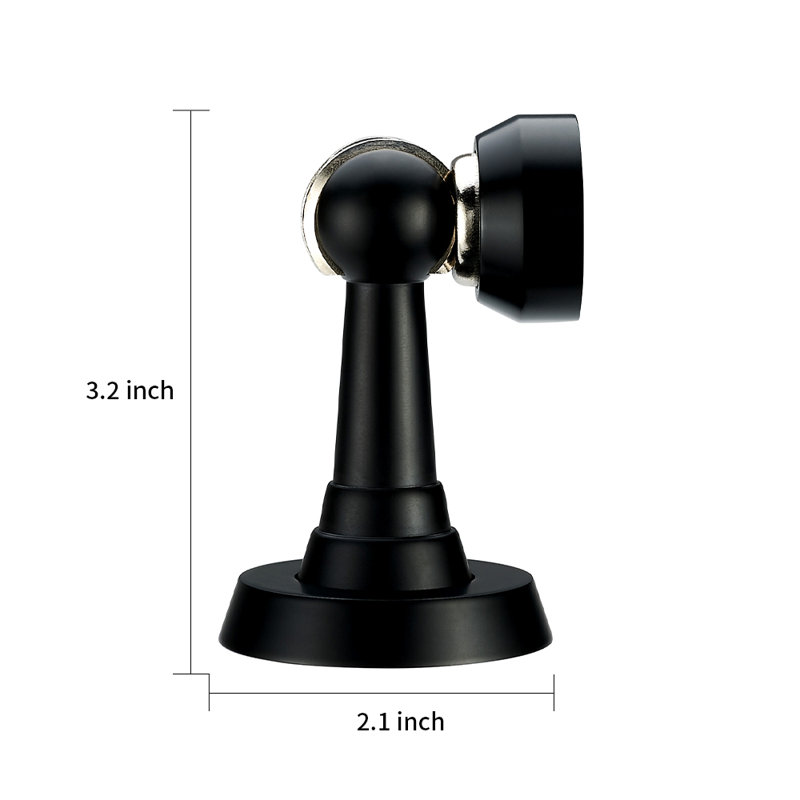 Magnetic Brass Floor Mount Stop, Matte Black