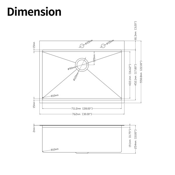 Dimensions du produit