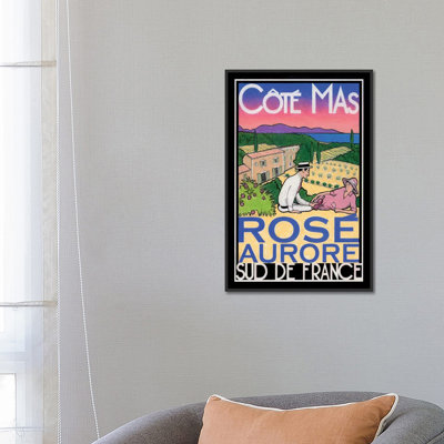 «Rosé Aurore», affiche vintage sur toile