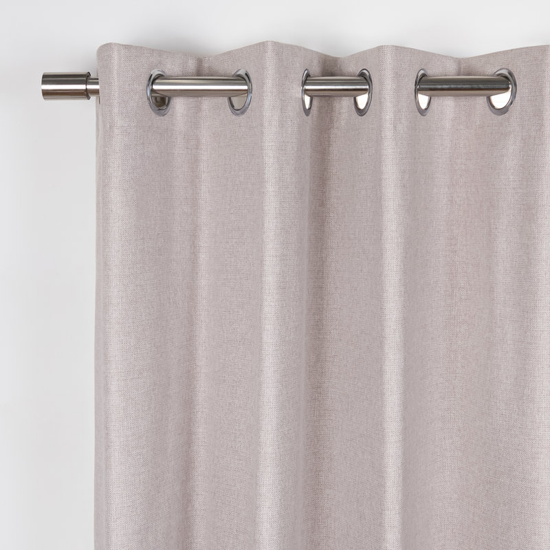 Umbertino Polyester Blackout Single Curtain Panel Single Panel, Natural