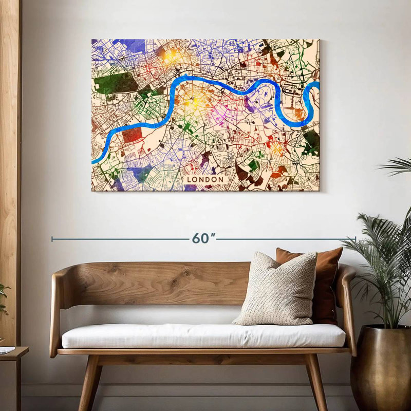 Carte Aliaz Vibrant London, H 30 po x l 45 po