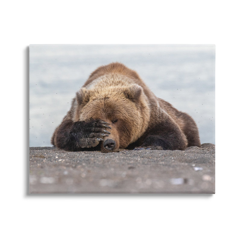 " Monday Blues Bear " by Eric Fisher, 16" H x 20" W x 1.5" D