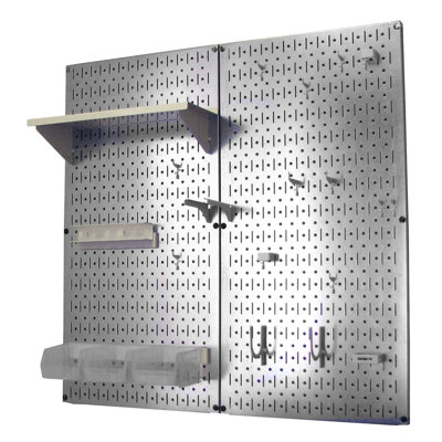 Ensemble de rangement à outils utilitaires avec panneau perforé pour le garage de H 32 po x l 32 po