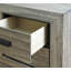 Table de chevet au fini gris vieilli