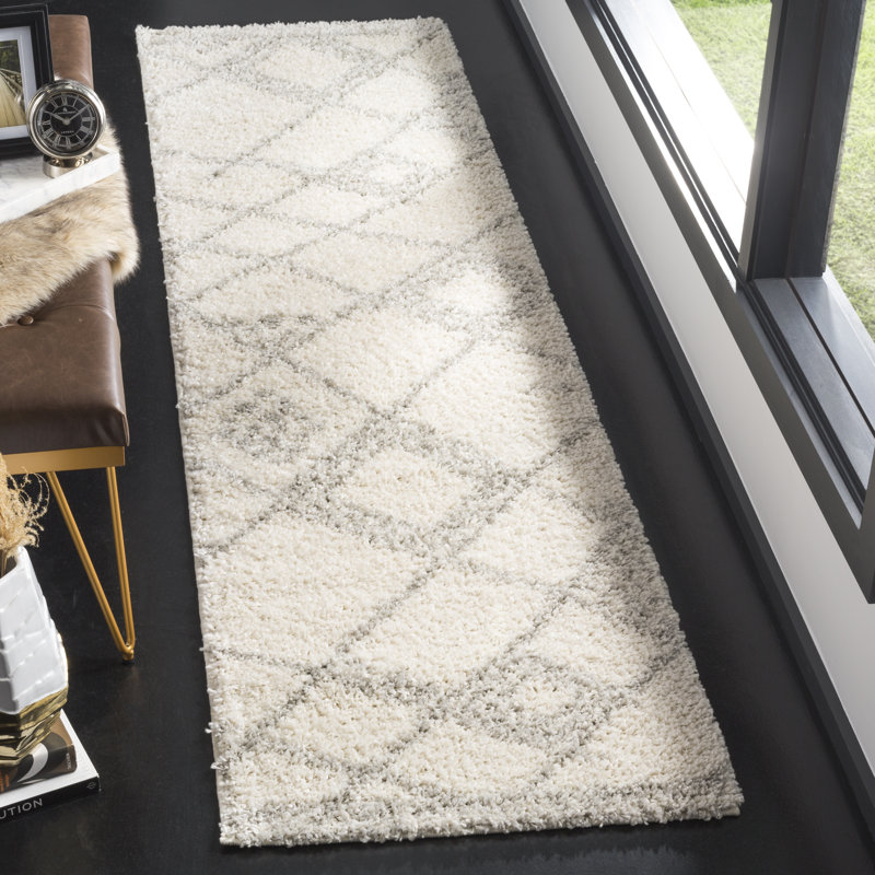 Langara Geometric Hand Woven Area Rug, Runner 69 x 244 cm