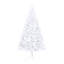  Demi-arbre de Noël artificiel en PVC blanc, acier grand