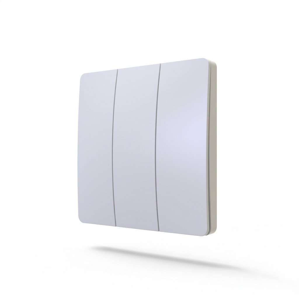 Ener - J 3 Gang Wireless Kinetic Switch IP65 White