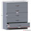 Maybery 3 Piece Bedroom Set (1 Drawer Bedside Chest, 5 Drawer Chest, 3 Door Wardrobe), (5)-1907633462