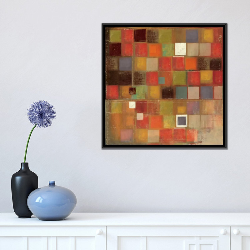 « diversifiéed », reproduction sur toile, H 18 po x l 18 po x P 1,5 po, Pas de tapis, Toile avec cadre noir