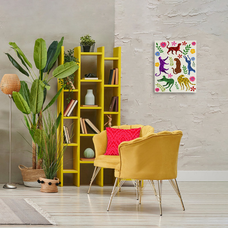 Art mural sur toile, "Leopards" par Regina Moore, H 20 po x l 16 po