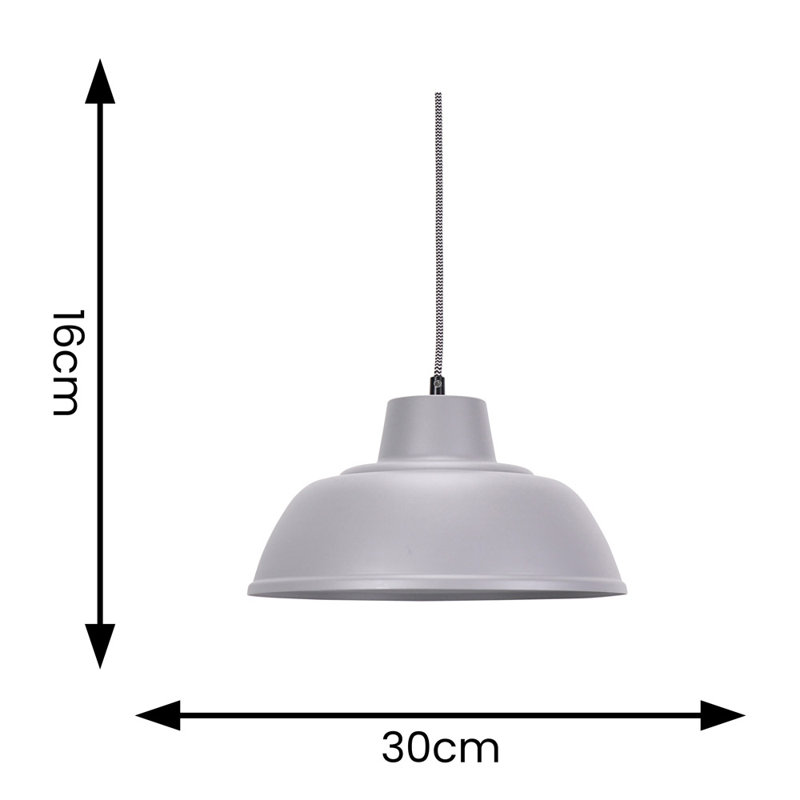 Riah 1 - Light Pendant, Grey, No