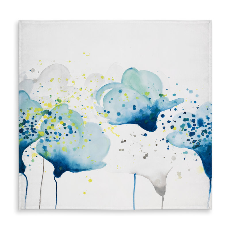 Dotted Paint Splash Flowers Tablecloth | Floral Home Decor
