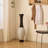 Hand-Woven PVC Rattan Look Floor Vase, 39.37 Inch Tall Decorative Vase For Home Decor, Brown & Beige Two-Tone Farmhouse Vase For Living Room, Christmas Holiday Decor