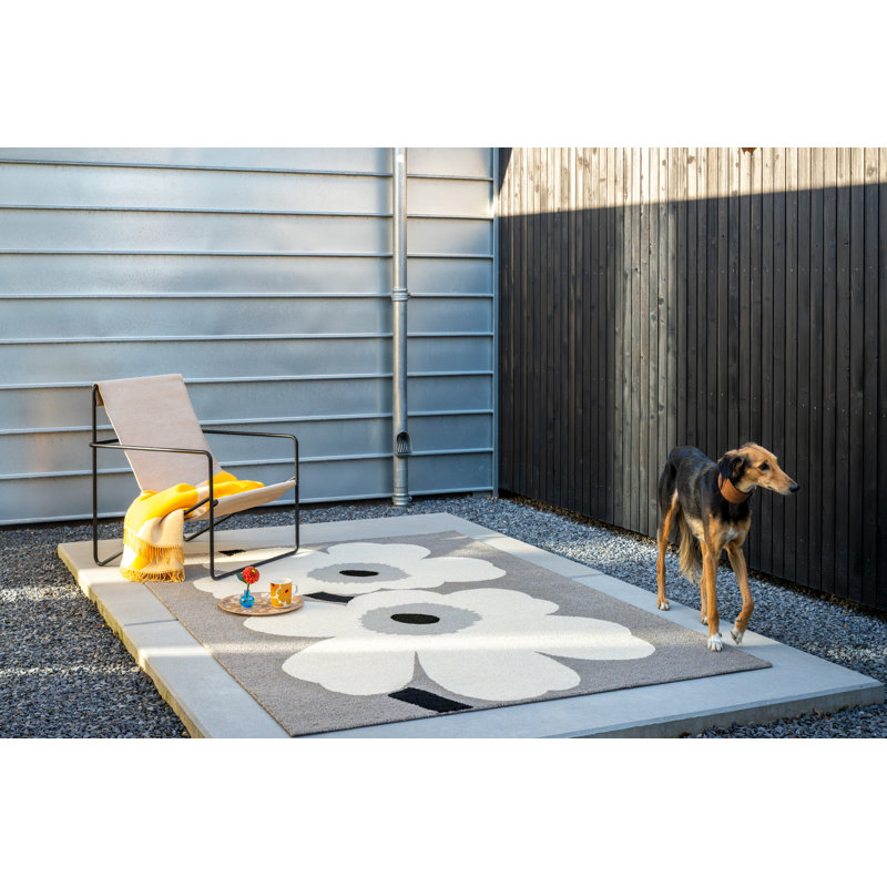 Unikko Anniversary Honey | 433001, Gray, Rectangle 4'7" x 6'7"