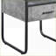 Table basse moderne en béton gris et noir pour le salon, peu encombrante avec tiroir, facile à assembler