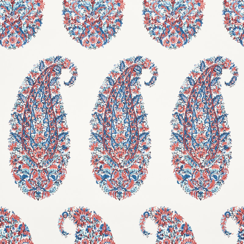 Shirala Paisley Wallpaper, Delft & Rose