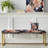 Floral Upholstered Gold Bench-130008565