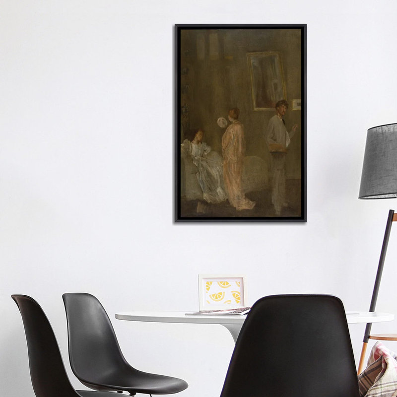 The Artist's Studio - reproduction d'art murale - toile encadrée, 40 po x 26 po, Toile avec cadre, Noir patiné