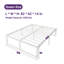 Base de lit plateforme en métal 14 pouces avec support de lattes en acier robuste 4000LBS-131215642-131215644