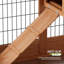 Cage à lapins en bois 36 po avec roulettes-1899604661