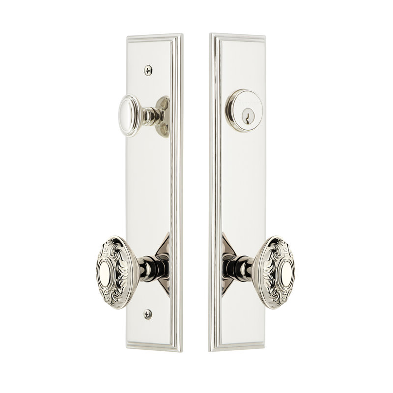 Ensemble d'entrée haut Carré, Nickel poli, 2,375 po