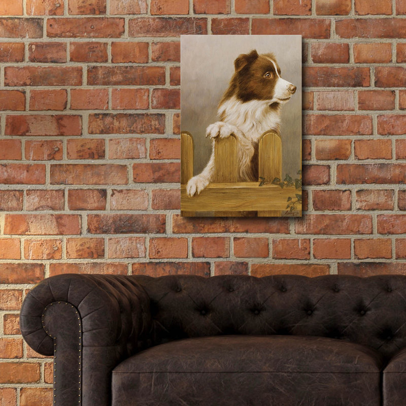 " Brown Collie " by John Silver, 24" H x 16" W x 0.2" D