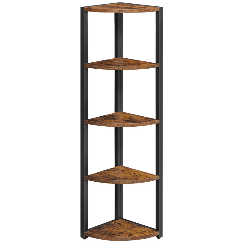 Shreya 129.5cm H x 30cm W Steel Corner Bookcase