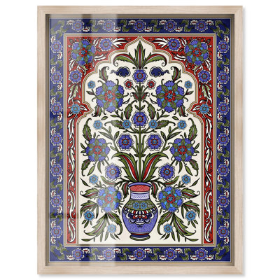 Décoration murale orientale à motif de boîtes à ombre Royal Vase Bloom par Art Remedy