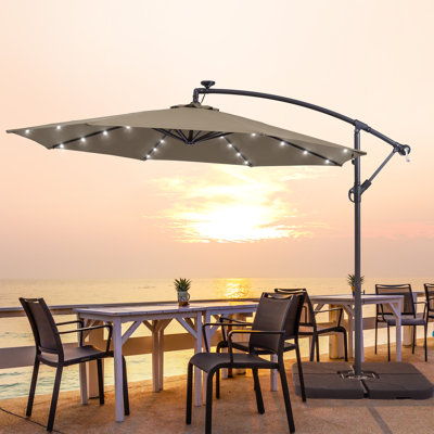Asyra 118.1'' Lighted Cantilever Umbrella