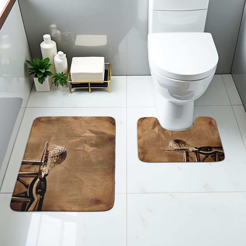 Ensemble de 2 tapis de salle de bain  Basketball