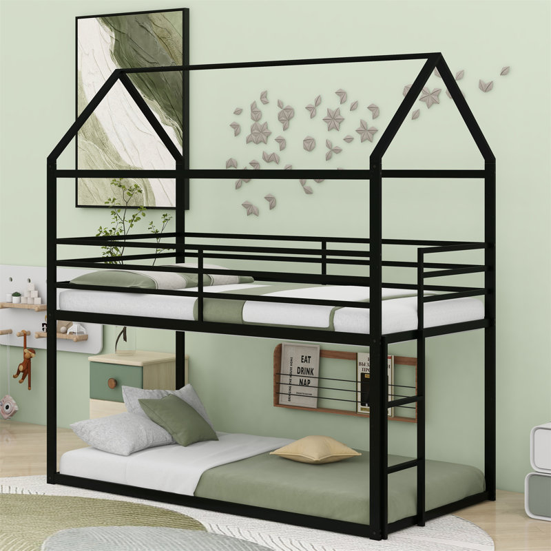 Amberboi Standard Bunk Bed by Harper Orchard, Black