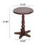 Table de bout à piédestal rond en noyer brun, petite table d'appoint de 15,75 po pour le salon