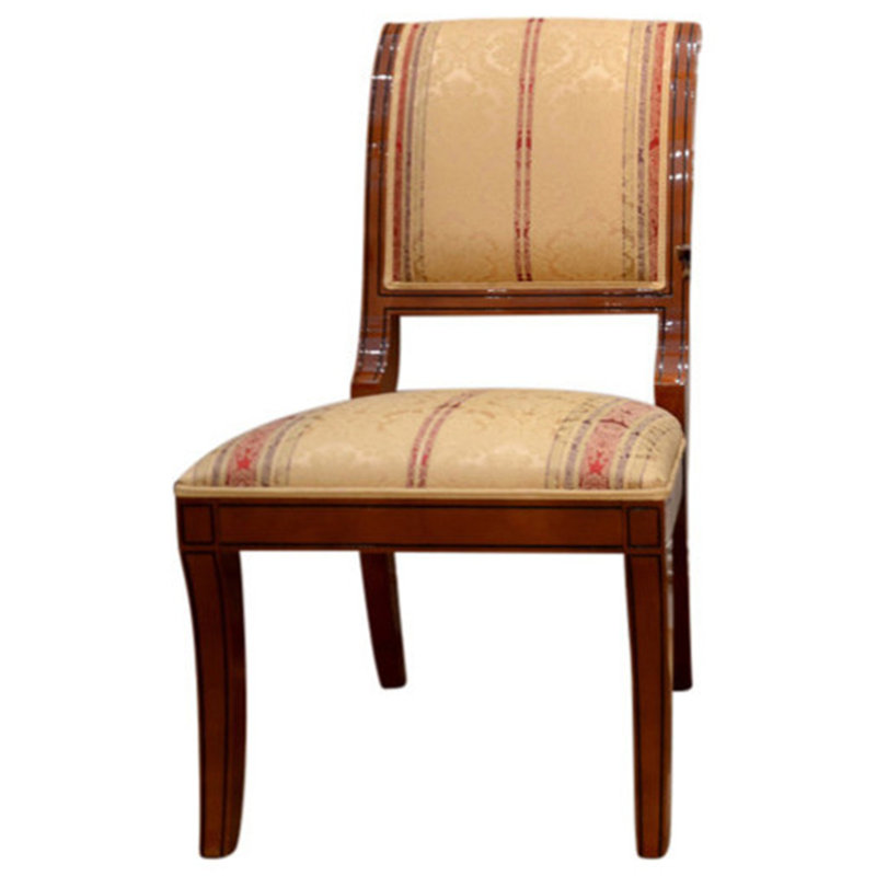 Chaise d'appoint rembourrée en coton Mithushan H 38,6 po, Noyer