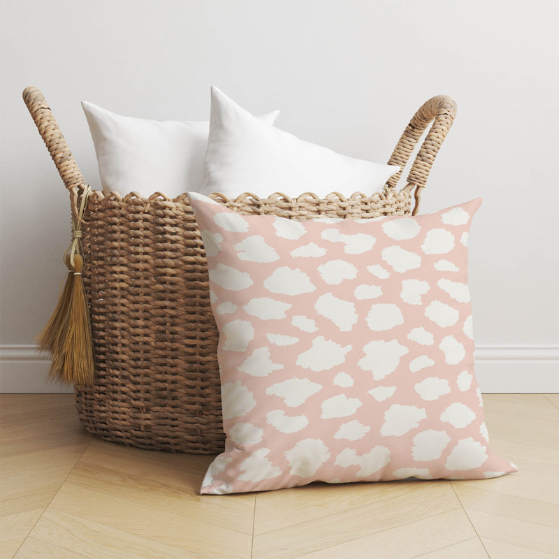 Coussin Animal Spot, H 18 po x l 18 po, Rose