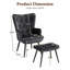 Fauteuil à oreilles et repose-pieds capitonnés-1653288145