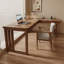 Bureau en bois de noyer massif en L avec 3 tiroirs-109624430-109624434