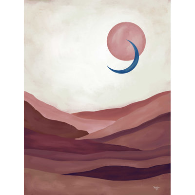 «Desert Sun and Moon» par Mollie B., impression sur toile tendue