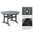 Round Metal Outdoor Dining Table With Umbrella Hole , 48'' in. W 48'' in. D