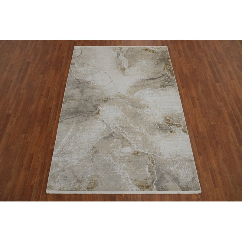 Tapis subtil d'inspiration marbre 5 x 7