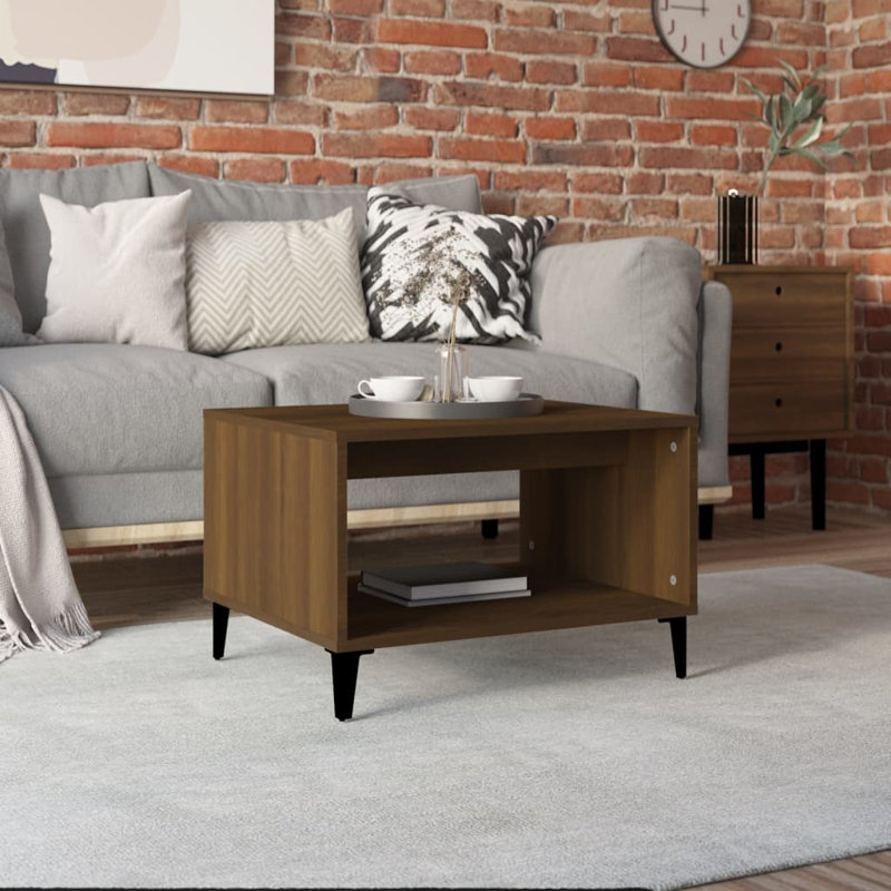 Coffee Table with Storage, Brown Oak