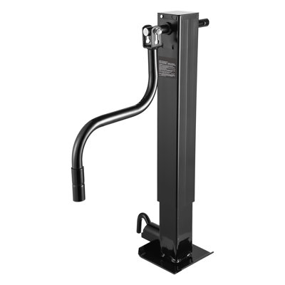 Cric de remorque, capacité de charge dynamique de 12 000 lb, cric de remorque pivotant à souder avec poignée ergonomique, débattement vertical de 12,6 po, convient aux véhicules récréatifs, aux chevaux, aux utilitaires, au camping et aux remorques de plaisance