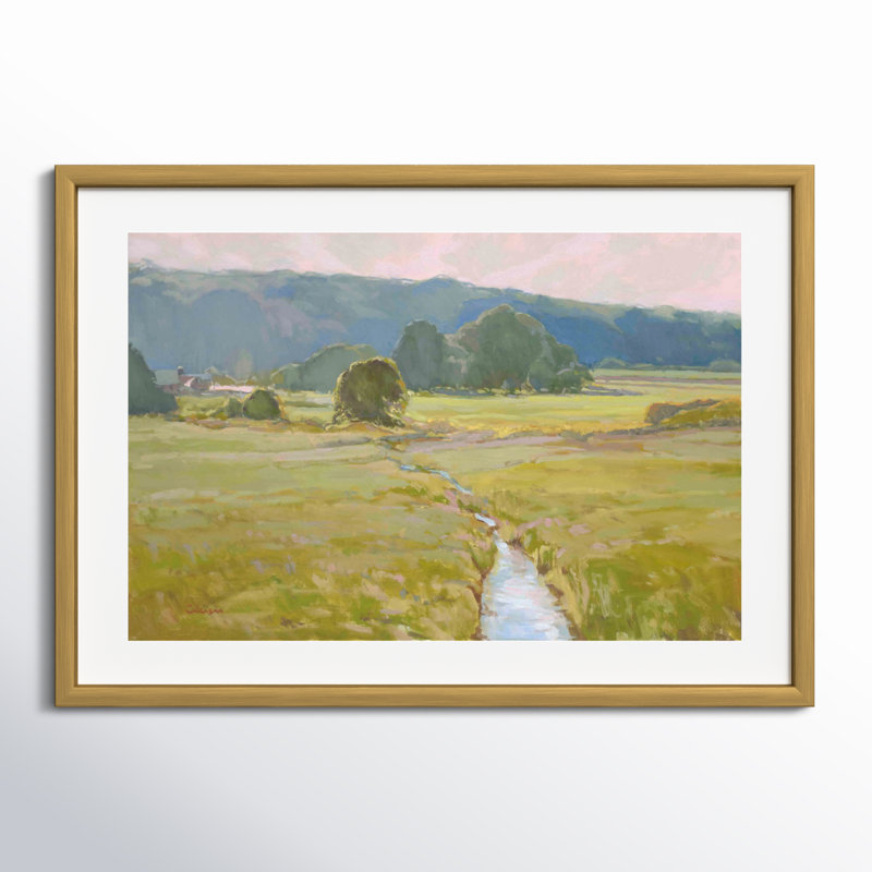 Summer Pasture II by Stephen Calcasola, 24"H x 36"W, Natural
