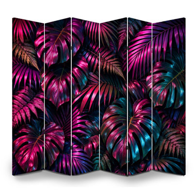 Cloison pliante 6 panneaux paravent Royal Vibrant Rainforest Jungle