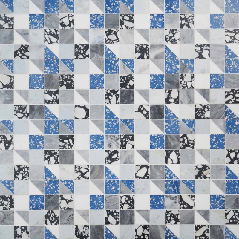 Elizabeth Sutton Artem Mosaic Tile, Steller Blue