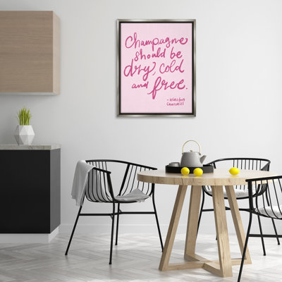  Dry Cold Free Champagne Framed Floater Canvas Wall Art by Kristina Hultkrantz