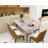 Joseff 63" Modern Dining Table Marble Kitchen Table for 6