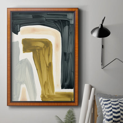 «Brushy Shapes III», toile encadrée de qualité supérieure - prête à être accrochée