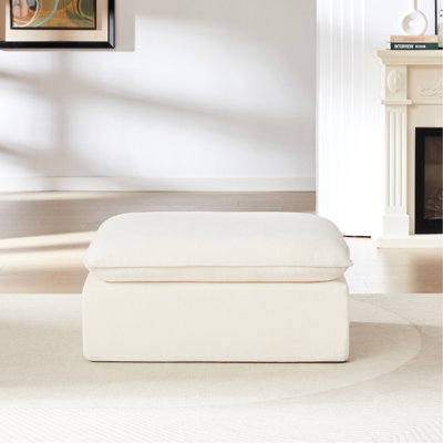 Confortable nuage en chenille, librement agencé, tissu, couleur blanche, 39,22 po de profondeur, poids de 24,92 lb - comme doux et, pour le bureau,