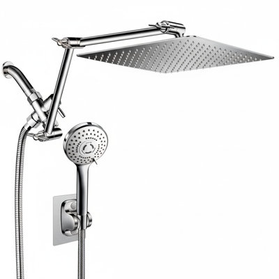 Pomme de douche à pluie 12 po avec bras réglable en hauteur